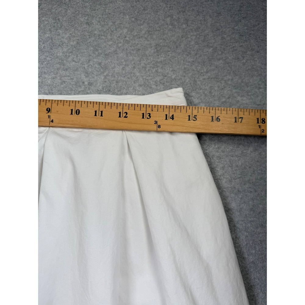 Anthropologie Moulinette Soeurs Skirt Women Eyelet Scalloped Poplin Size 10 - Picture 12 of 14